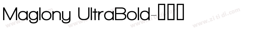 Maglony UltraBold字体转换